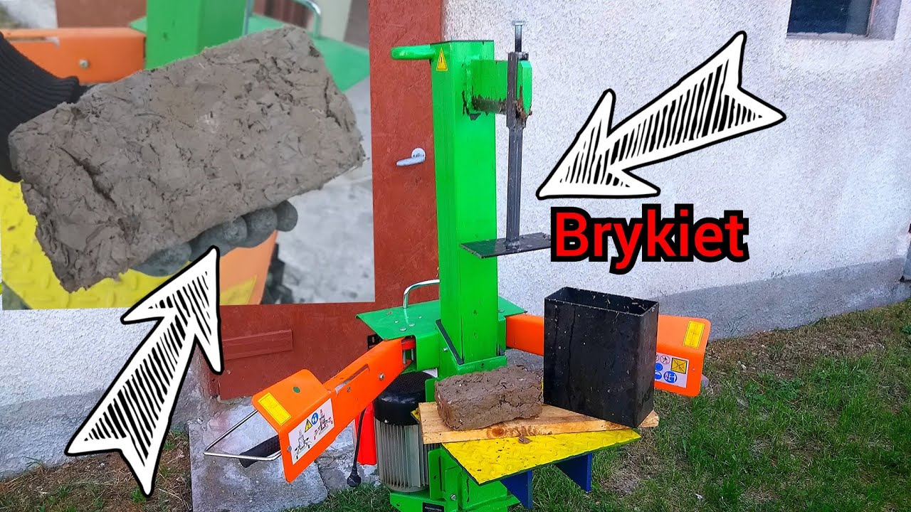 Domowa produkcja brykietu z kartonu. Jak zrobić Brykiet. Brykieciarka z łuparki hydraulicznej
