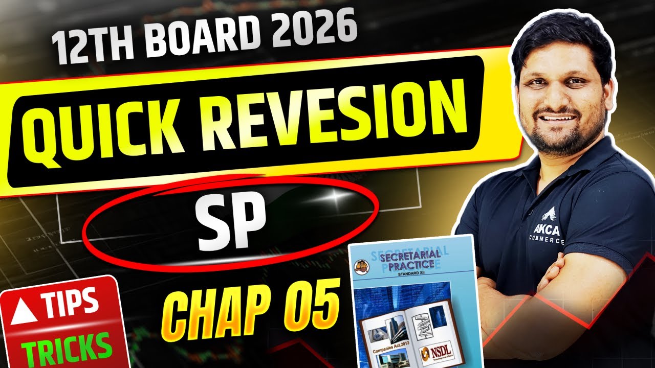 12th SP Chapter 5 Deposits | Quick Revision | Flow Chart Notes | Maharashtra Board | AKCA