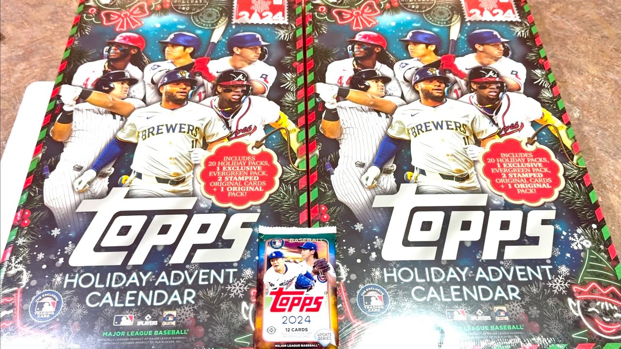 NEW PRODUCT!  TOPPS HOLIDAY ADVENT CALENDARS ARE A FUN RIP!