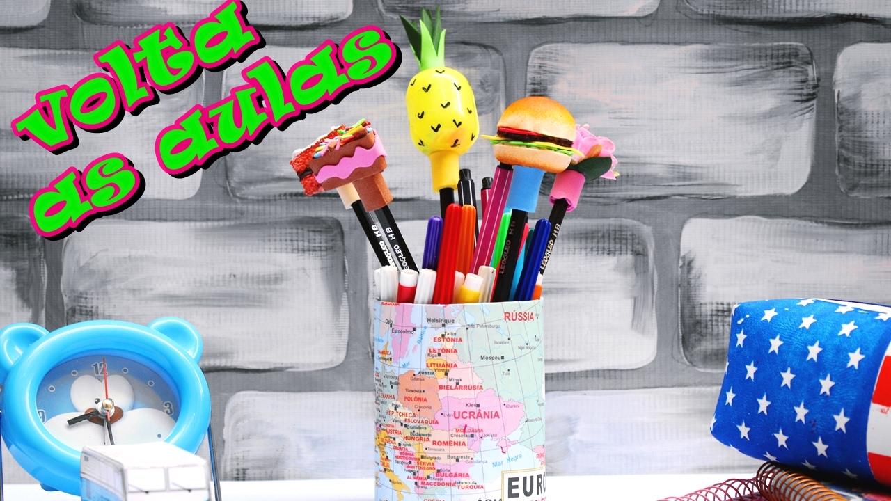 ponteiras divertidas de e.v.a  #voltaasaulas Back to school