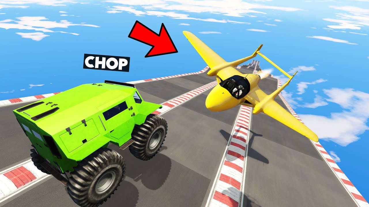 NOOB CHOP CAR VS FROSTY PRO PLANE MEGA RAMP CHALLENGE GTA 5