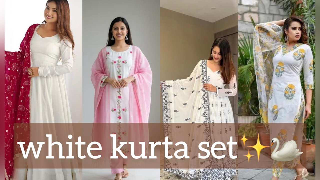 😍Unique White Kurta Set✨