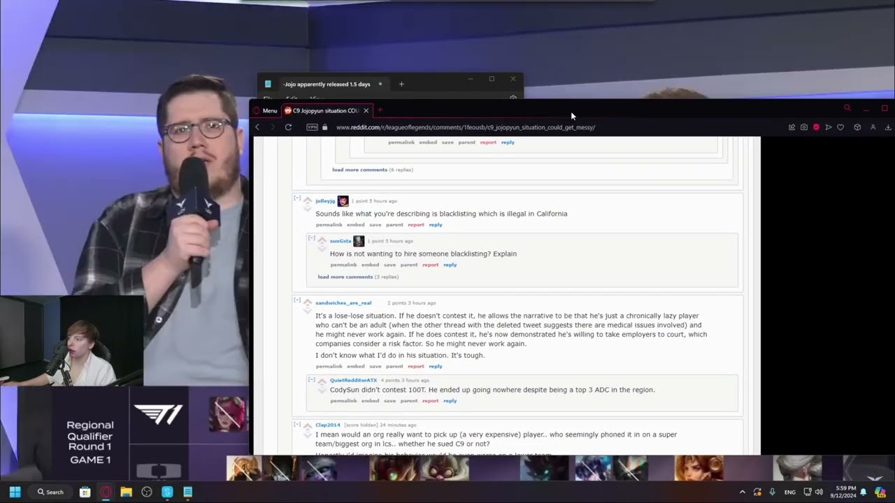 LS initial reaction to Jojopyun and C9 drama part 2