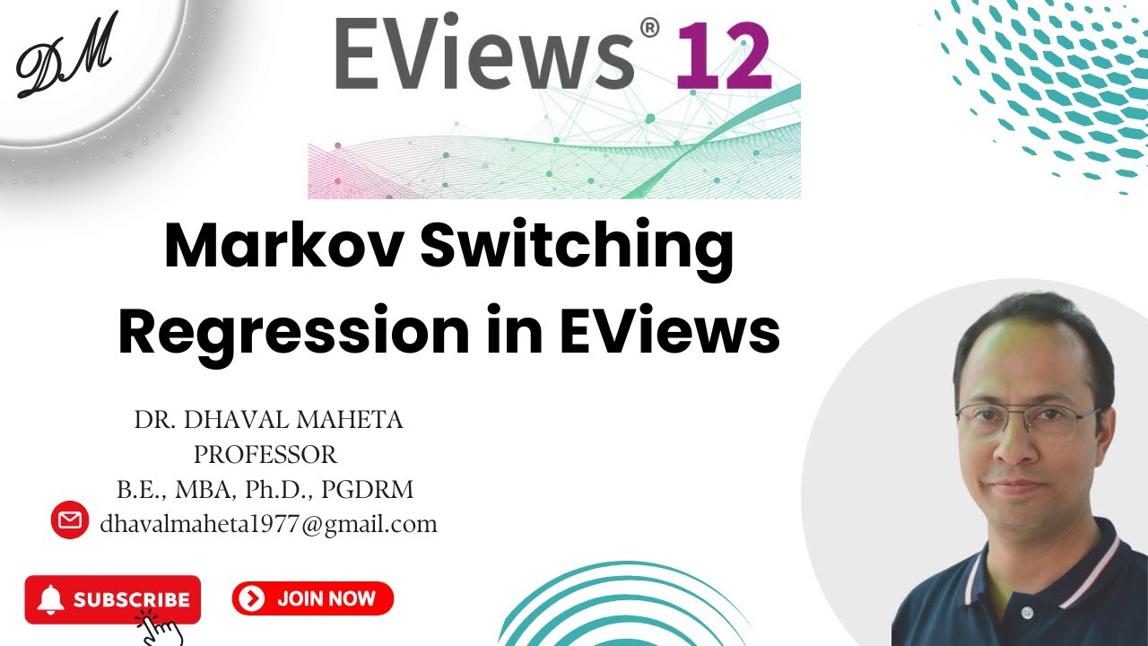 42. Markov Switching Regression in EViews || Dr. Dhaval Maheta