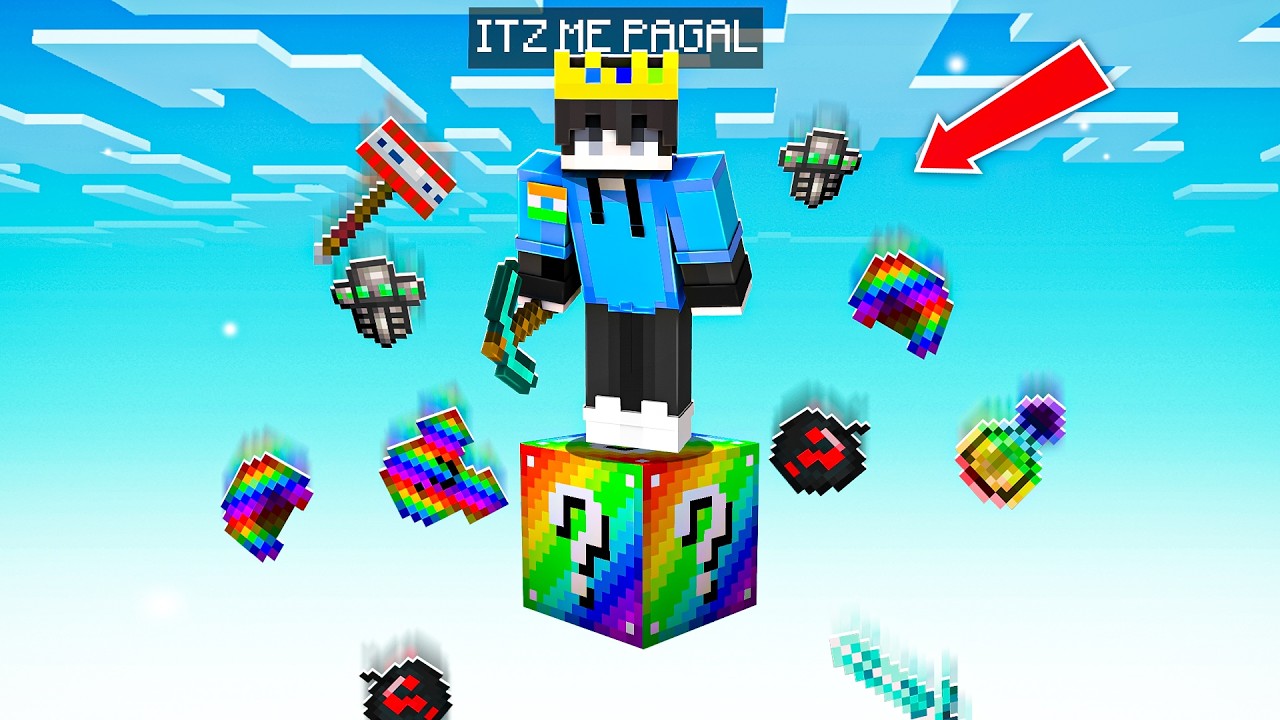 Minecraft, But I’m TRAPPED on One Lucky Block…