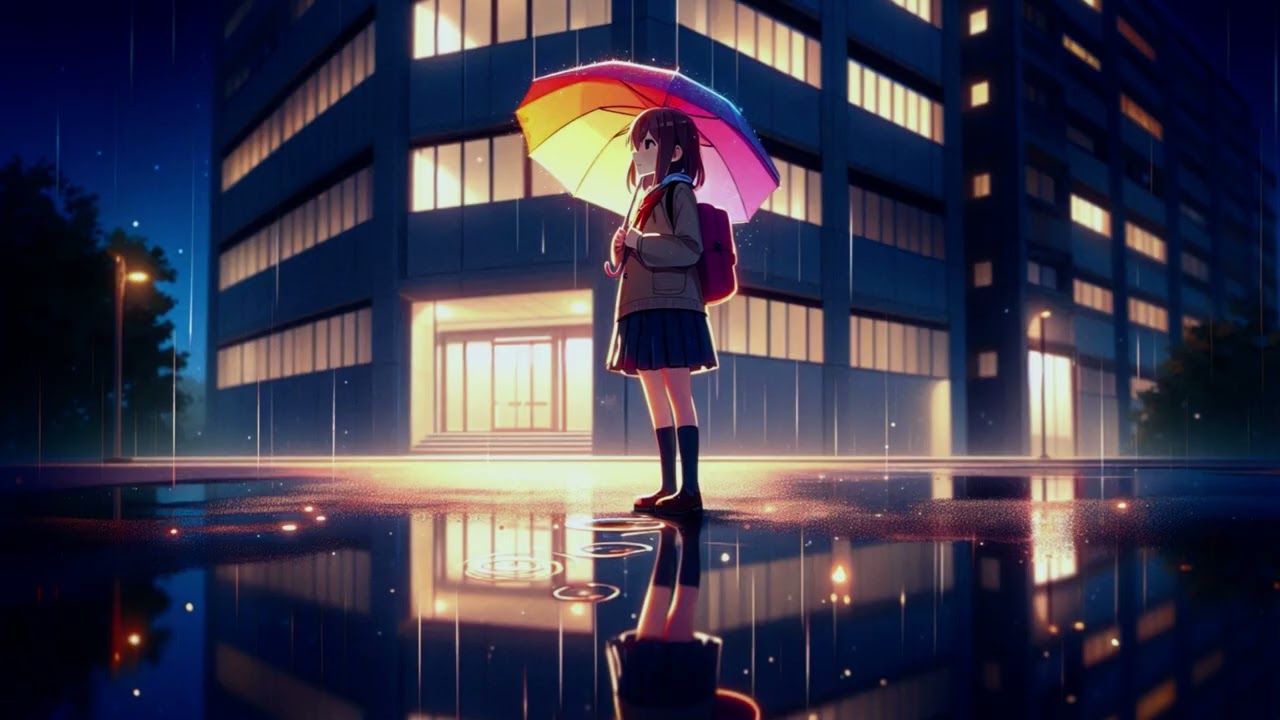 Relaxing Lo-Fi Lounge - Rainy Nights Alone - #1hour plus of #copyrightfree background  music