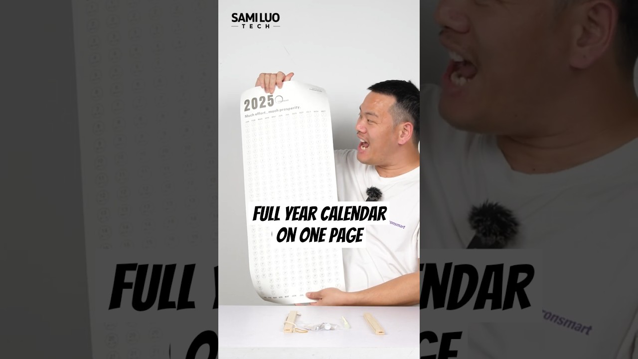 Funny unboxing: One-page 2025 Wall Calendar
