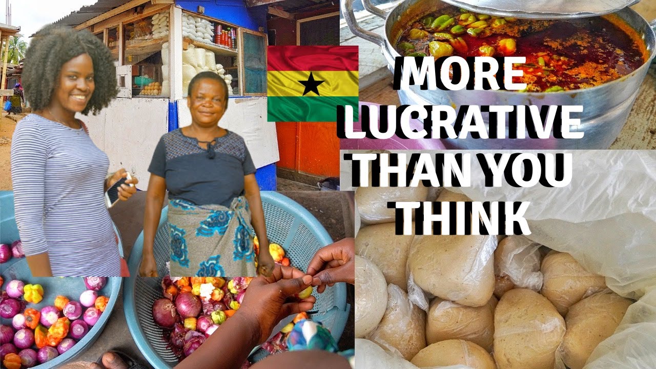 COOKING AND SELLING AFRICAN STREET FOOD FOR A LIVING IN GHANA | REAL LIFE | BUSINESS TO AFRICA