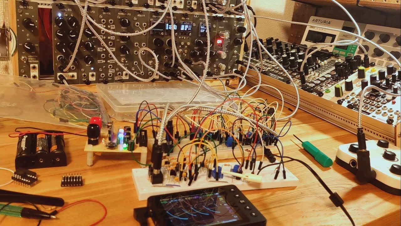 DIY synth jam #4 with prototype hi-hat drum module | techno | eurorack modular synth
