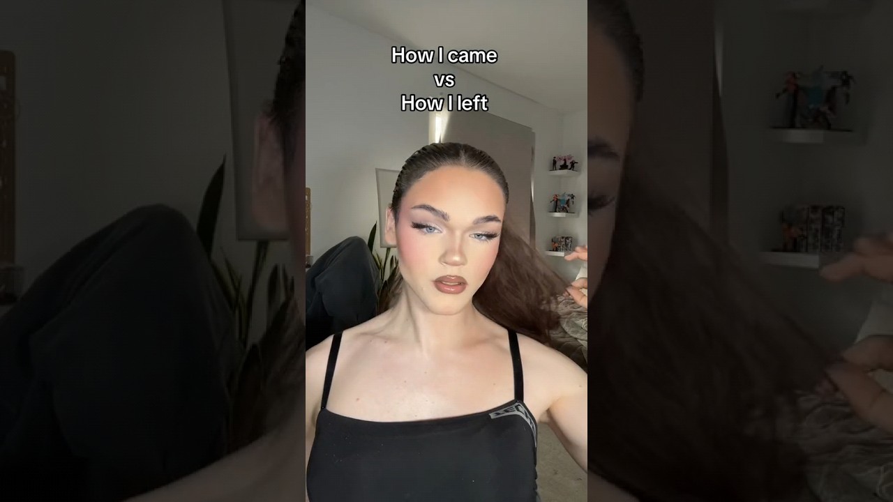 Boy to girl quick transition #tg #makeup #dragmakeup #boytogirlmakeover #mtf #m2f #hairstyle #howto