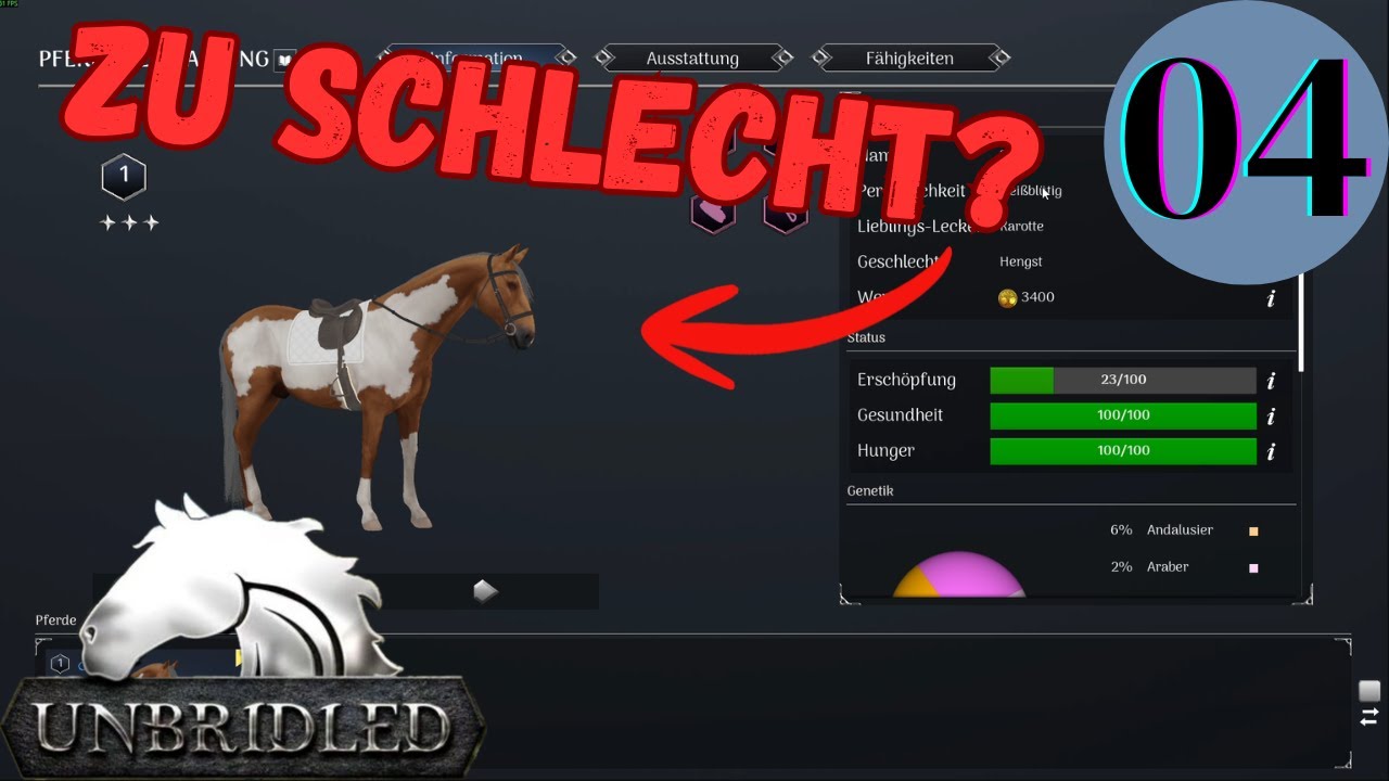 Mein Pferd ist zu Schlecht für Turniere? Unbridled 04 [Das Pferdespiel]