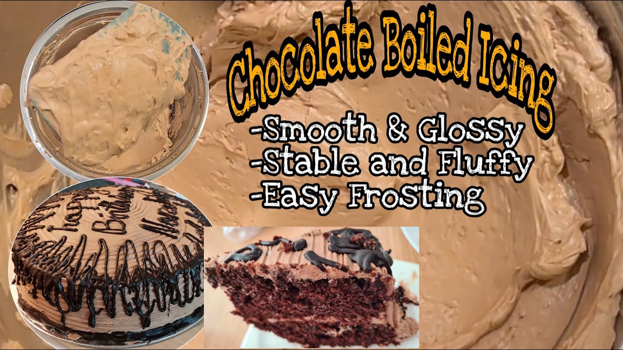 Chocolate Boiled Icing lHow to make a fluffy, smooth and Stable Boiled Icing l Recipe Pinas by Elcee
