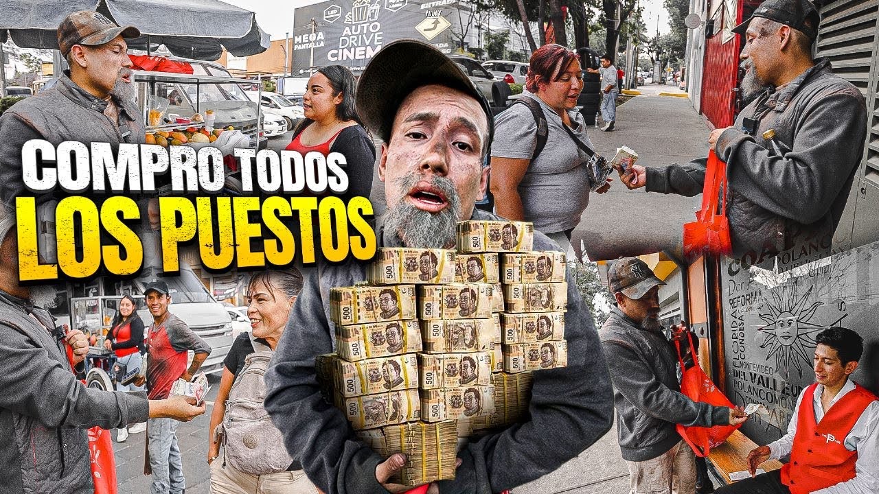 INDIGENTE COMPRA TODOS LOS PUESTOS DE LA CALLE!! 💸💰