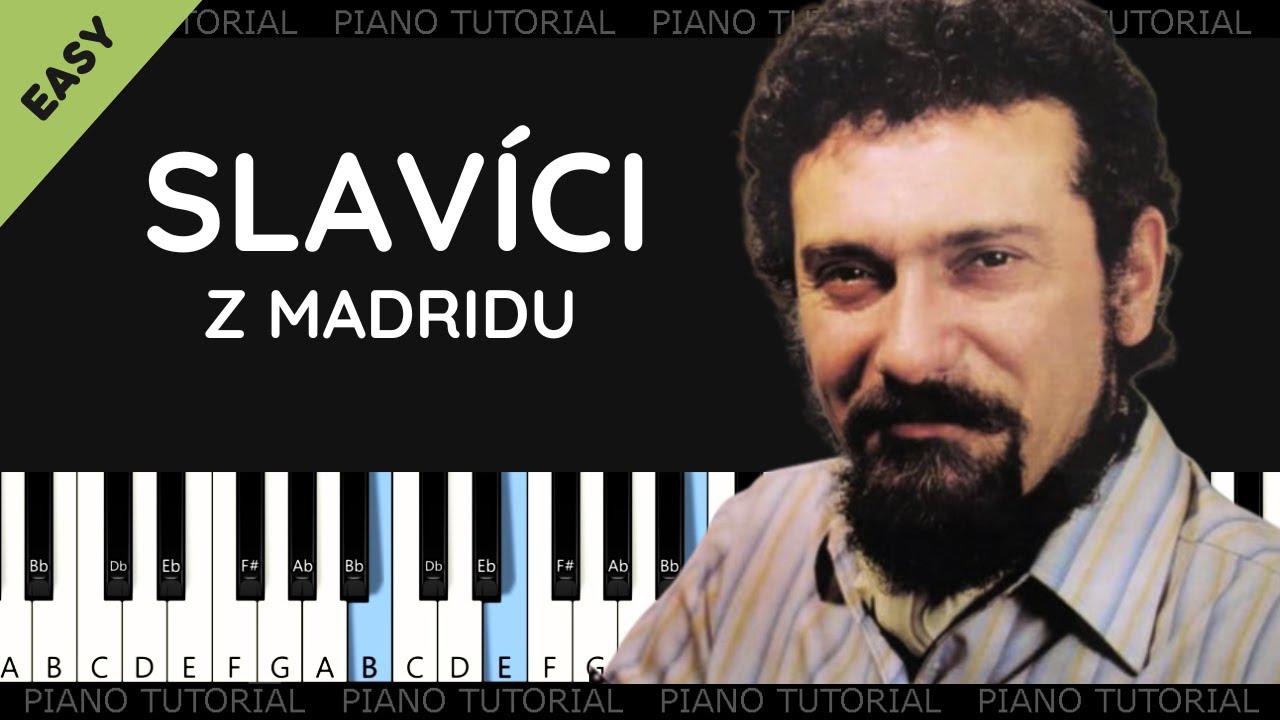 Waldemar Matuška - Slavíci z Madridu (piano tutorial / jak hrát)