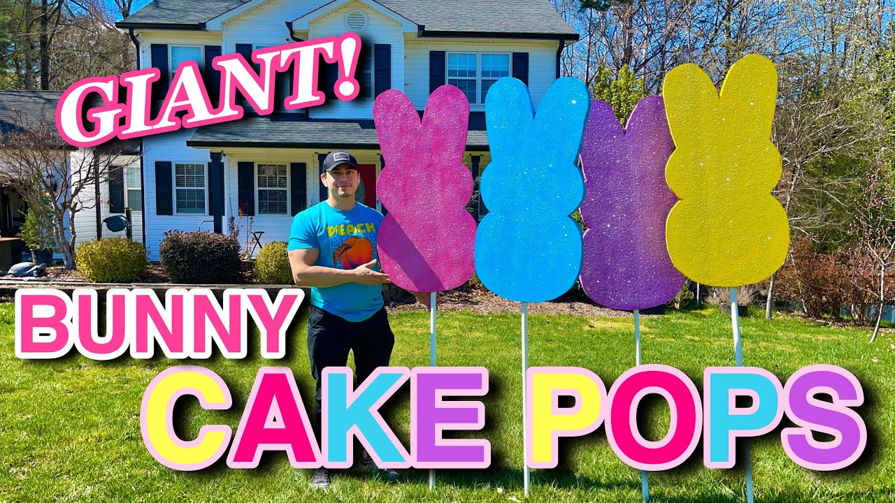 8ft GIANT BUNNY CAKE POPS - DIY Easter Tutorial