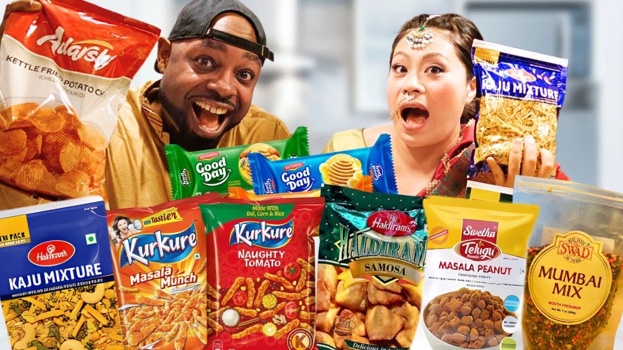 We Try Indian Snacks for the First Time 😋