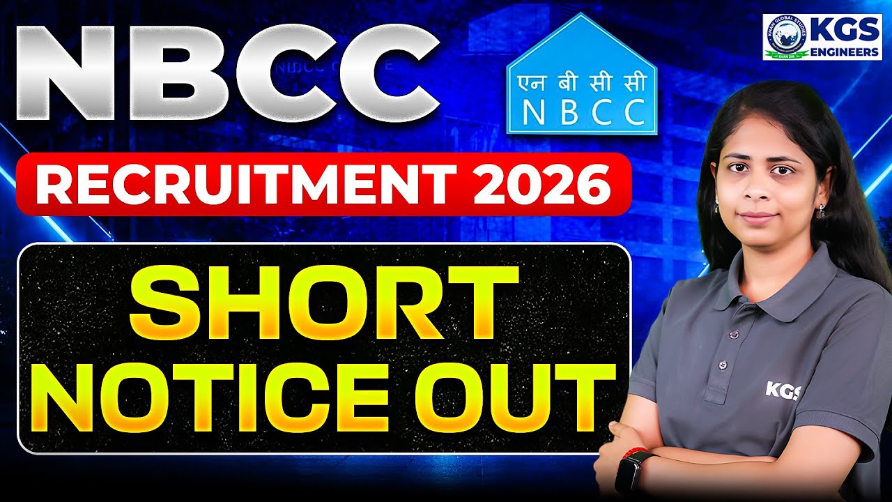 NBCC Recruitment 2026 | NBCC JE 2026 India Limited Vacancy | By Deepa Mam | KGS Engineers AE JE
