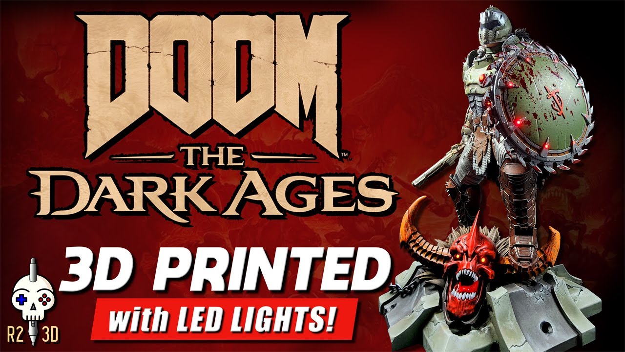 DOOM SLAYER Comes to Life: 3D Print & Paint with LED's!