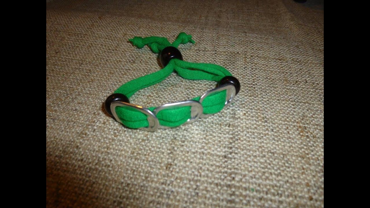PULSERA ANILLAS DE LATA Y TRAPILLO DIY