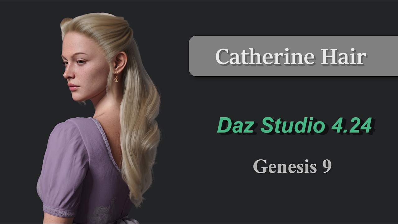 Posing & Simulation Guide - dForce Catherine Hair for G9 | Daz Studio 4.24