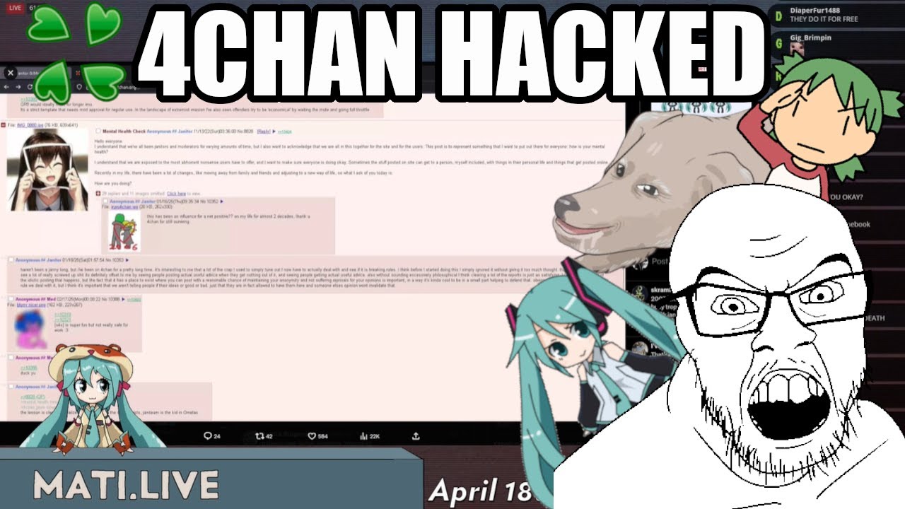Mad at the Internet - Kiwi Farms Owner Explains the 4chan Hack In-Depth (April 18th, 2025)
