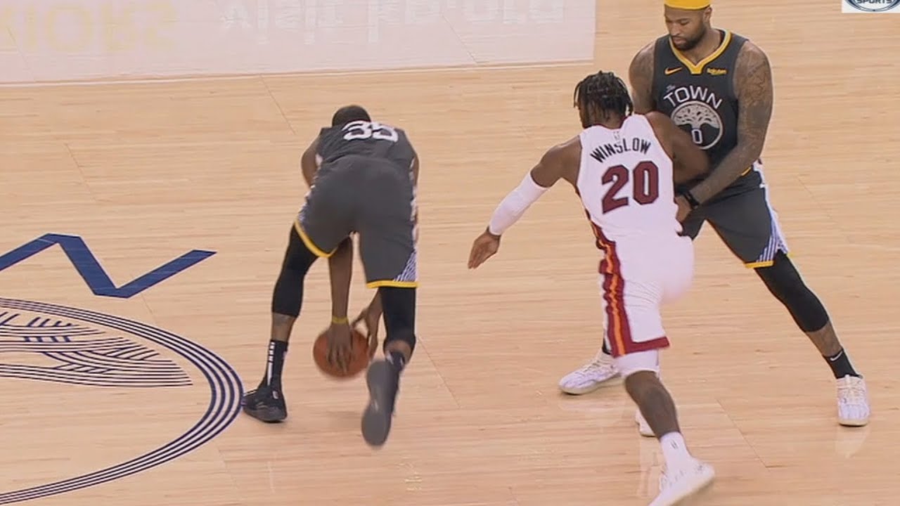Durant Gets Away With Double Dribble vs Heat! 2018-19 NBA Season