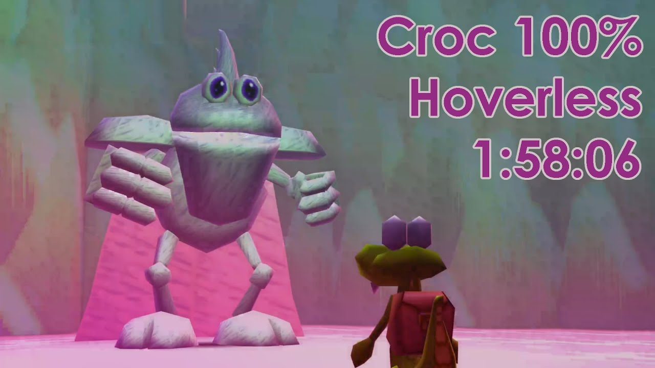 Croc 2025 - 100% Hoverless Speedrun in 1:58:06