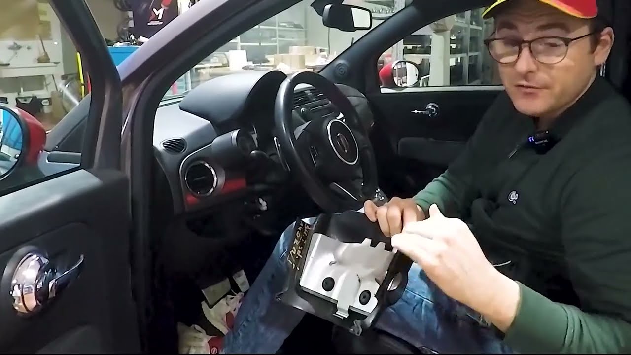 Fiat Abarth 500 steering wheel spacer installation