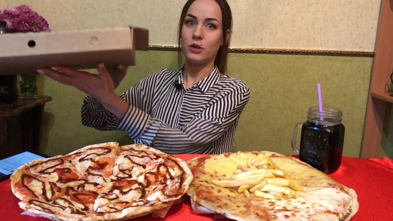 не АСМР | 3 пиццы, картофель фри, 3 pizzas, French fries | МUKBANG |болталка 💕