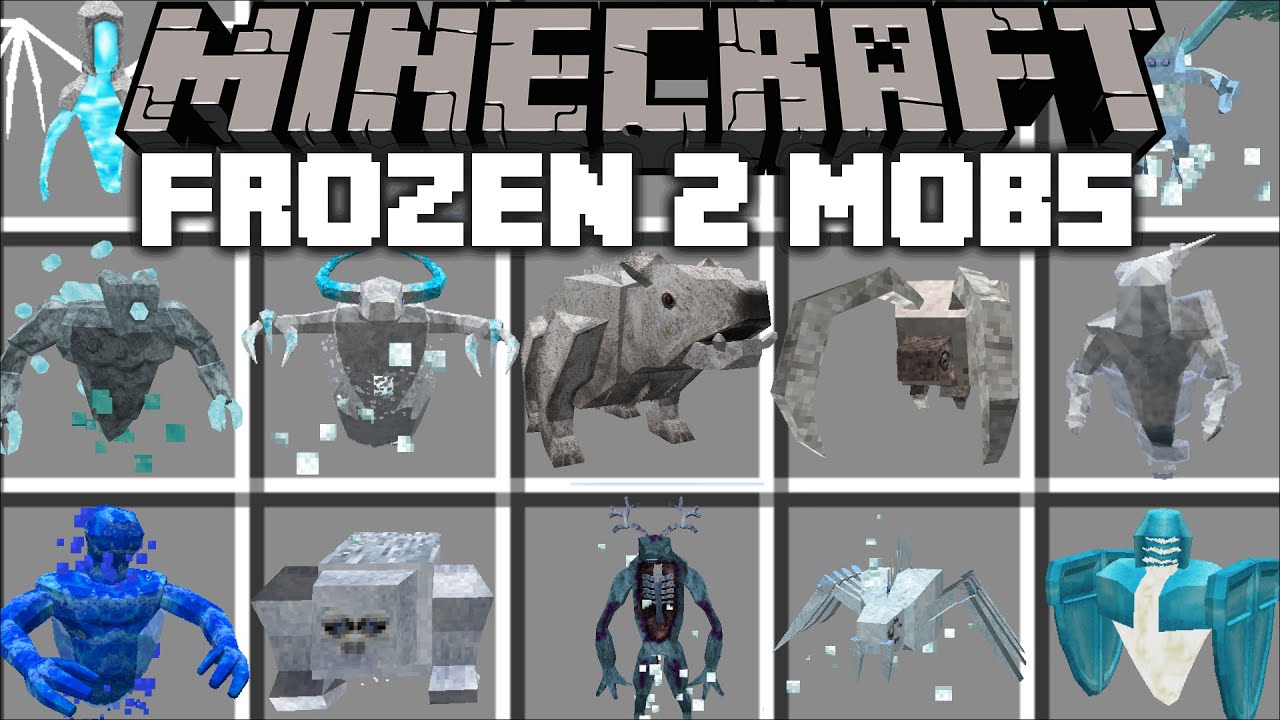 Minecraft DANGEROUS FROZEN 2 MOBS MOD / FIGHT OFF THE DANGEROUS FROZEN MONSTERS !! Minecraft