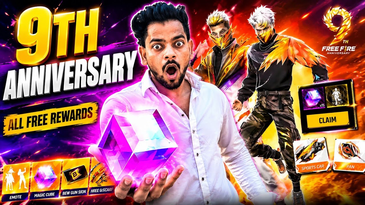 How To Get Free Bundles + Free Emotes + Free Magic Cube 9th Anniversary 24 June | Ff Upcoming Events