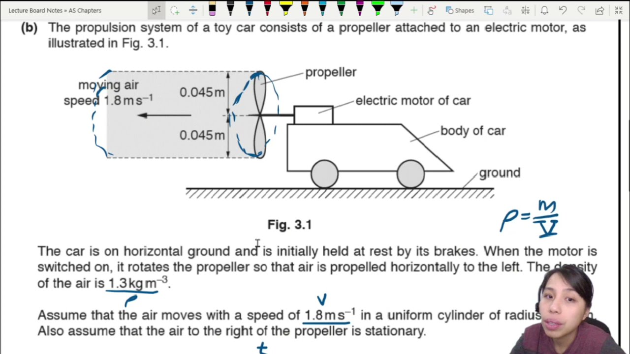 3.3c ON18 P22 Q3 Car Propeller Force | AS Dynamics | Cambridge A Level 9702 Physics
