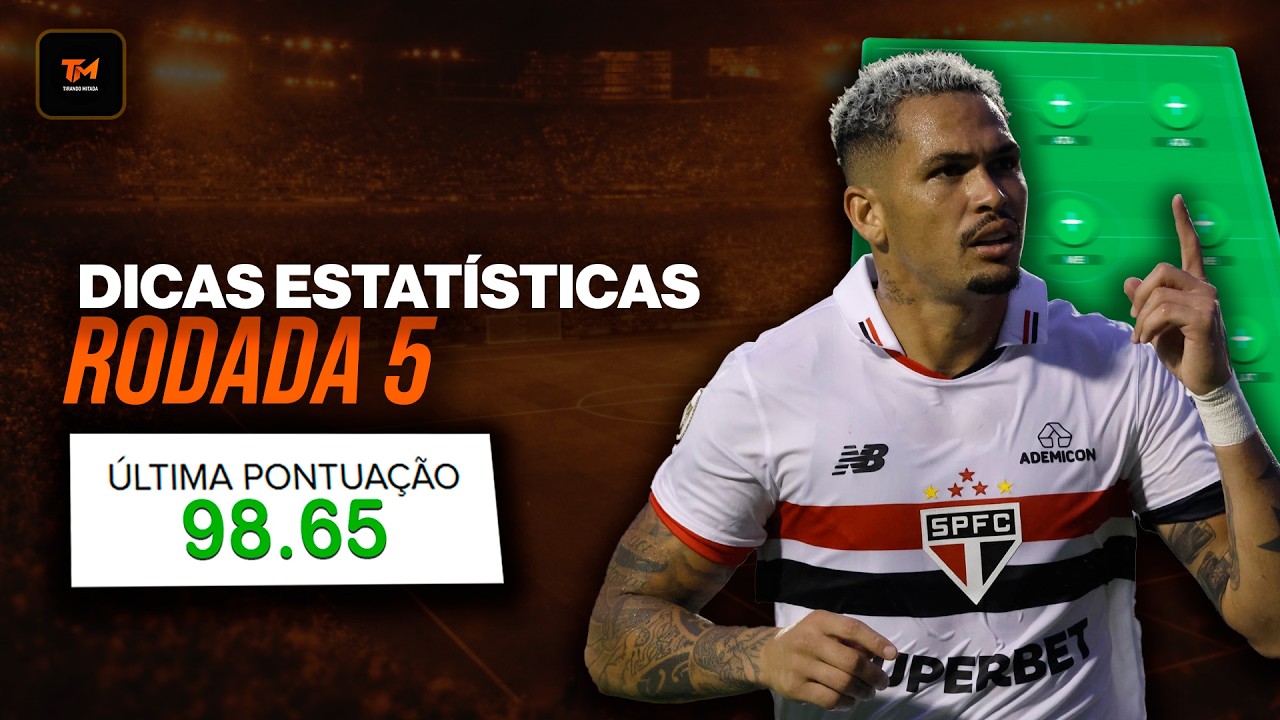 FIZ 98 PONTOS COM ESSA ESTRATÉGIA! 🚀 DICAS ESTATÍSTICAS PRA MITAR | RODADA 5 | CARTOLA FC 2026