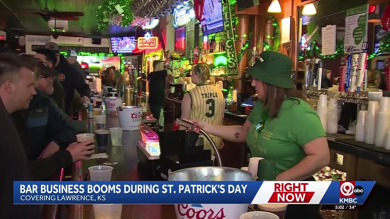 Bar business booms on St. Patrick's Day; Kansas City-area bars see major crowds
