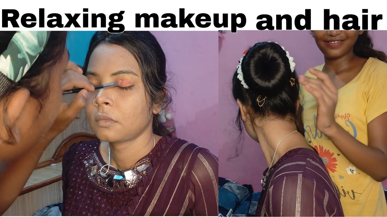 💄👧 My little artist Baijanti (12 yrs) did my makeup & hairstyle with so much love and Her creativity