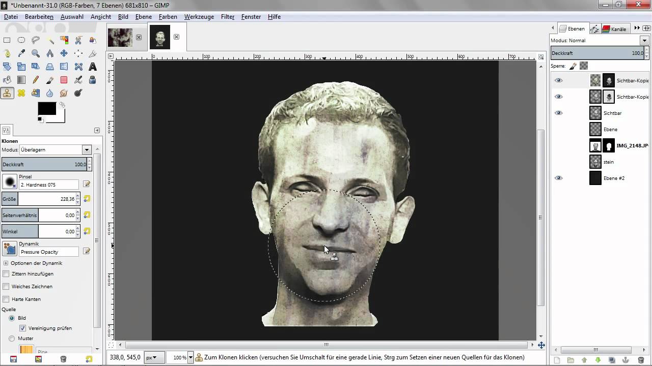 Menschen in Stein verwandeln - GIMP 2.8