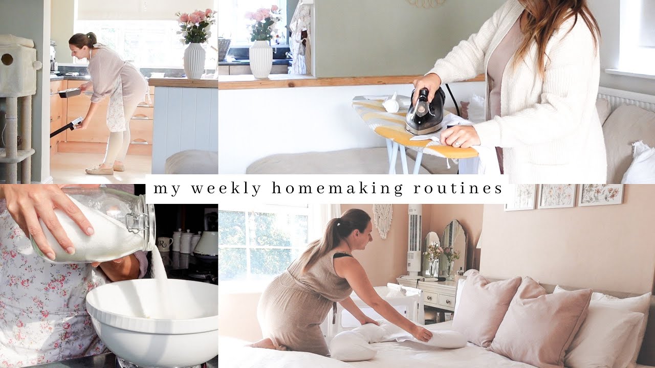 A Week Of Homemaking, my weekly routines | housework, baking, cleaning, cooking