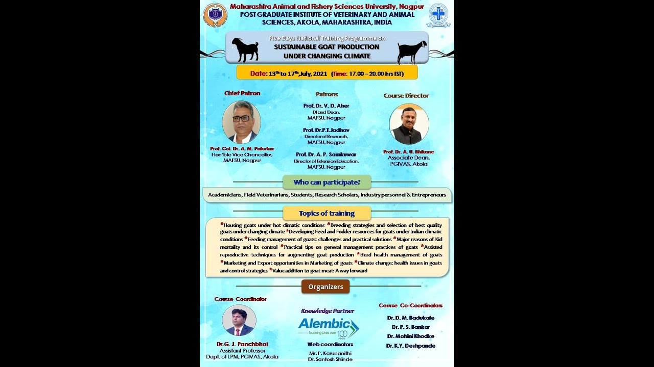 Feeding management of goats challenges and practical solutions - Dr. U. Krishnamoorthy, Bengaluru