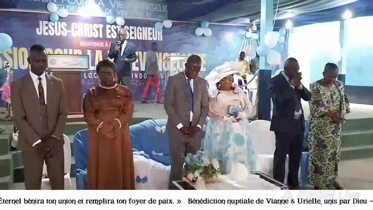 BÉNÉDICTION NUPTIALE DE VIANNEY ET URIELLE QUE LE MARIAGE SOIT HONORÉ DE TOUS.