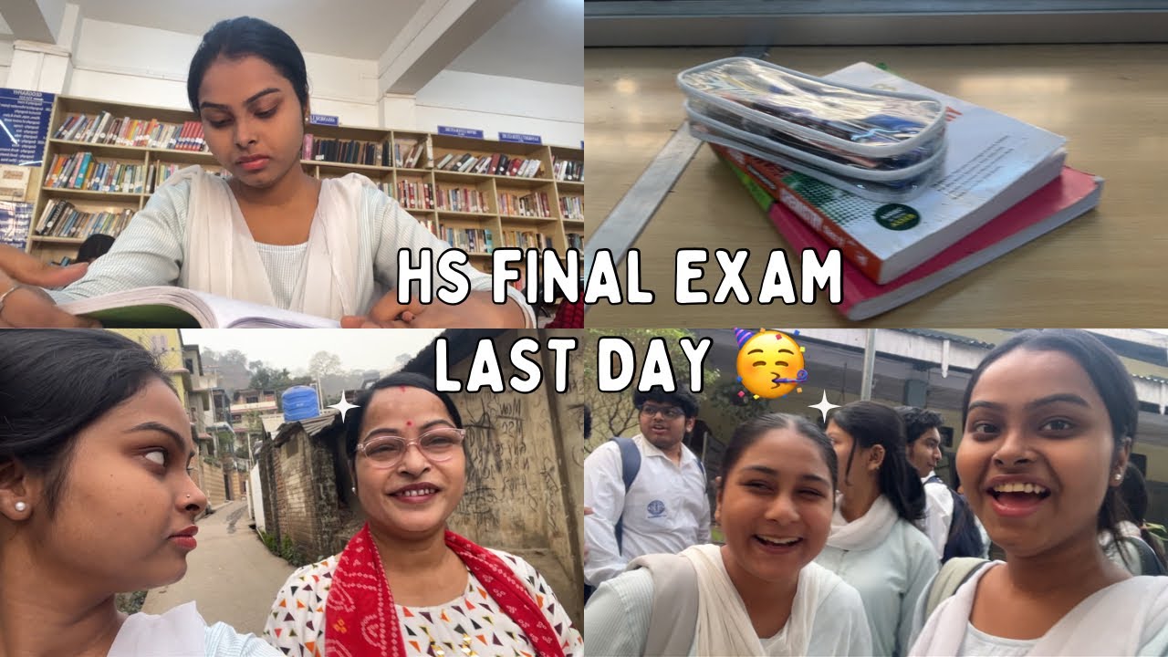 HS Final Exam Day Vlog | B Borooah college | Last Exam + Full Masti 😂