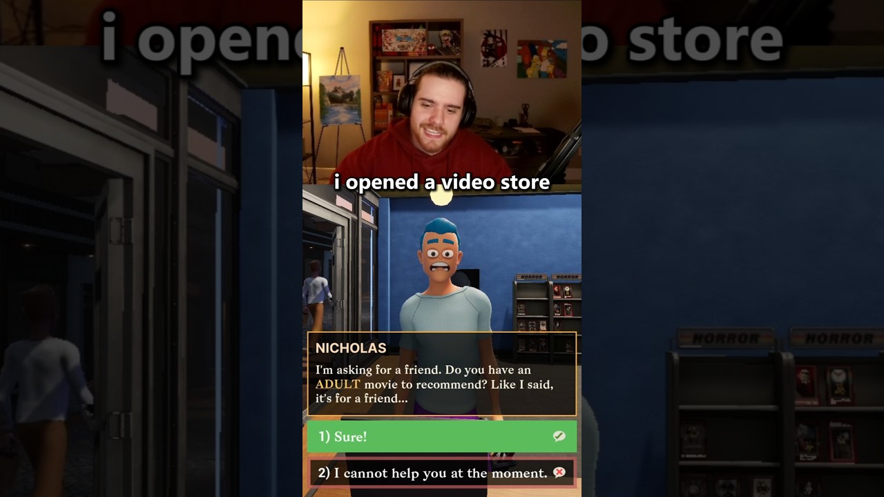 Я открыл магазин фильмов.