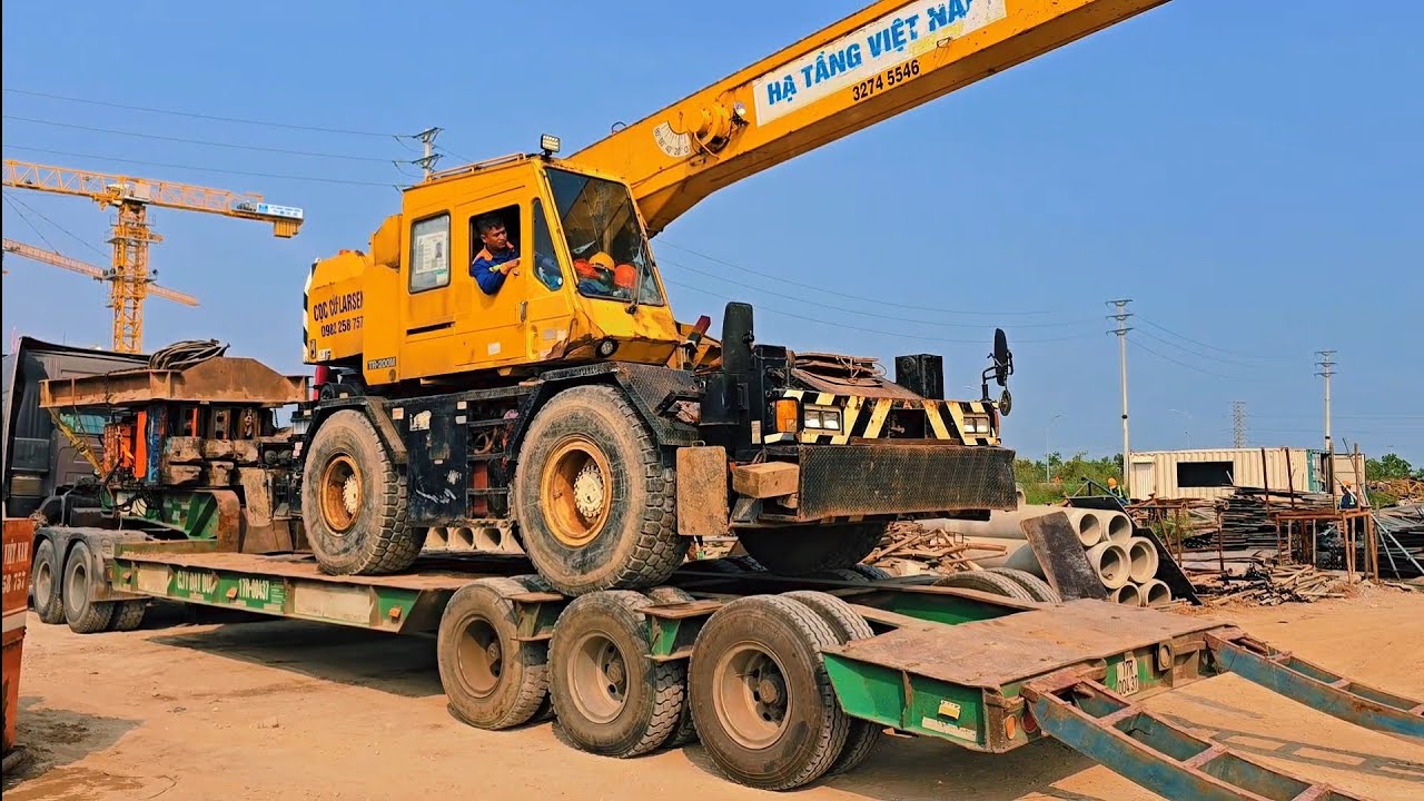 M&Aacute;Y X&Uacute;C TRIỆU VIEW, M&Aacute;Y CẨU CHUY&Ecirc;N DỤNG XUỐNG PHOỌC, Đ&Agrave;O BỂ, M&Uacute;C ĐẤT L&Ecirc;N &Ocirc; T&Ocirc; TẢI BEN| HUU KHOAI TV.