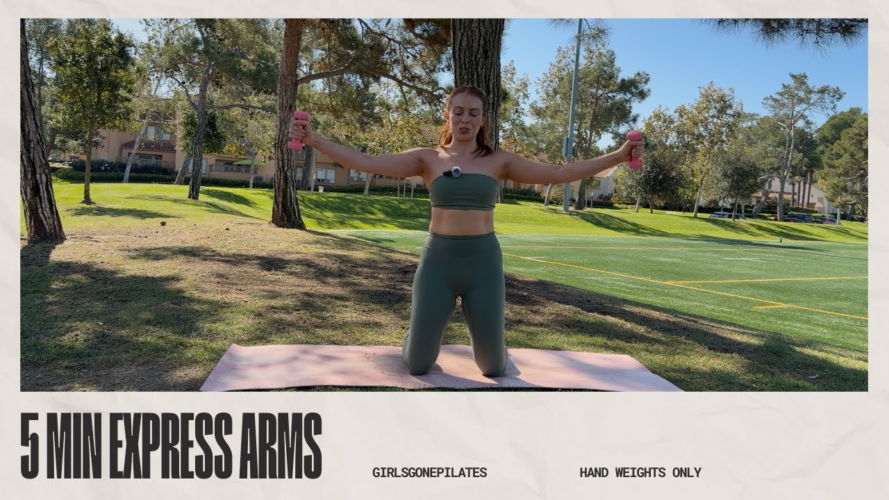 5 MIN EXPRESS UPPER BODY WITH WEIGHTS | At-home Pilates | Dumbbells Only