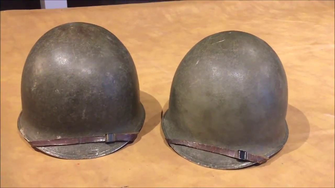 2 WWII American M1 Helmets