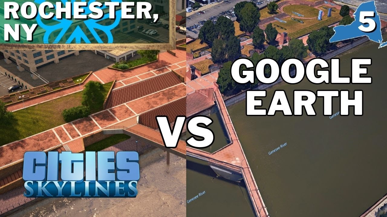 Building an ULTRA Realistic Plaza | Cities Skylines Rochester New York