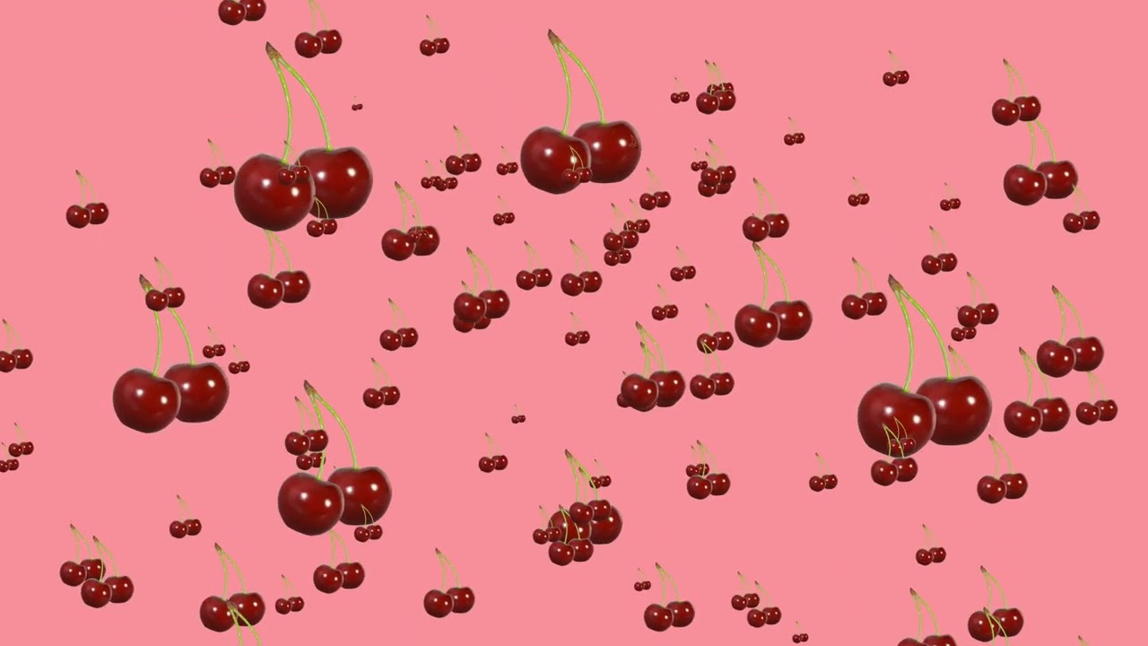 Cherry Fruit Background Backdrop Motion Graphics 4K 30fps Copyright Free
