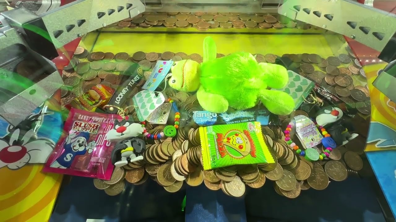 Winning Random Coin Pusher Prizes and Tickets at Olympia Family Amusement Arcade