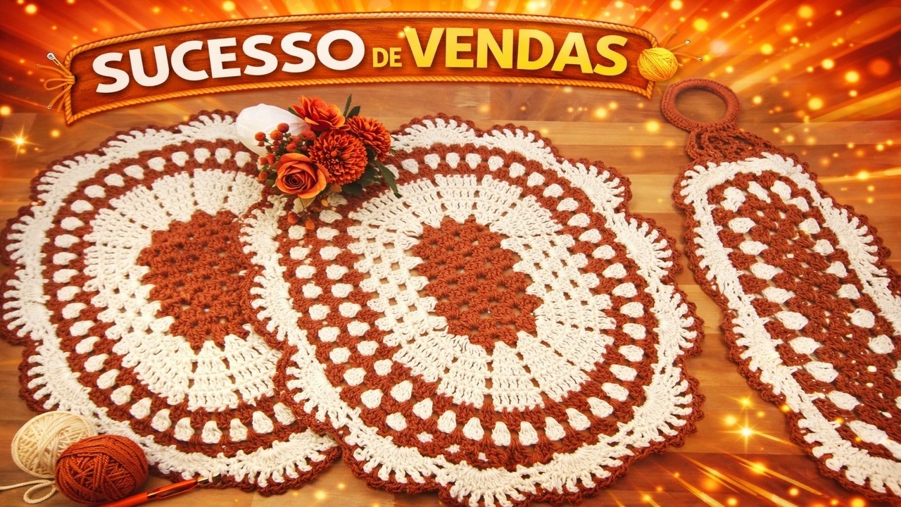 💥Me surpreendi com esse jogo de tão econômico que ficou 😱 #crochet #vlog