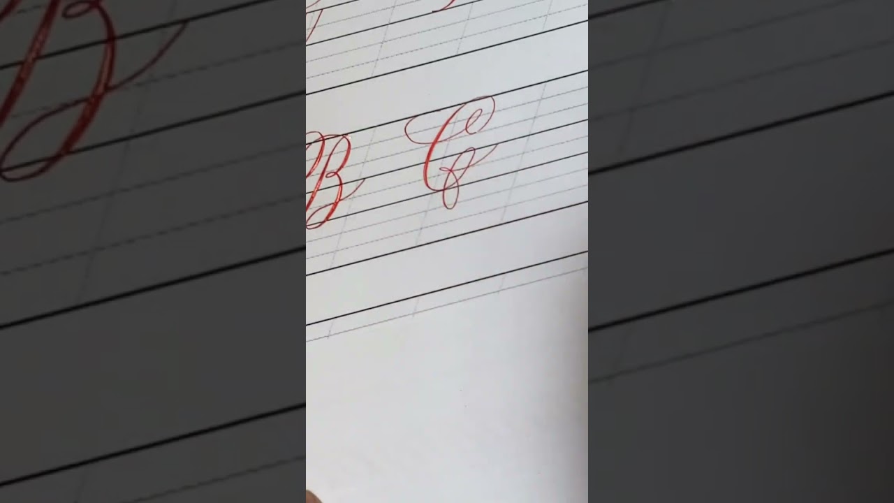 How to write Copperplate uppercase C. 영어 대문자 C 쓰는 법