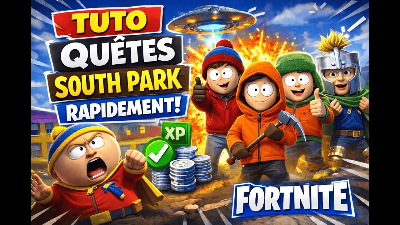 QUÊTES SOUTH PARK FORTNITE 🔥 LA MÉTHODE LA PLUS RAPIDE (XP FACILE)